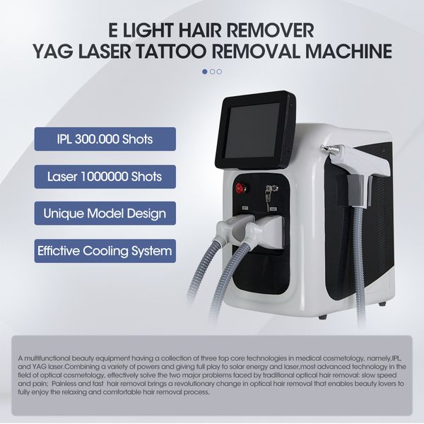 

opt e light hair remover yag laser tattoo removal machine ipl effictve cooling system skin rejuvenation freckle removing beauty equipment, Black