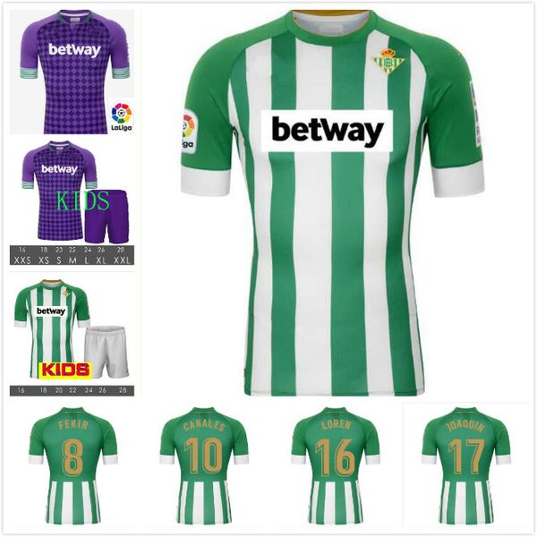 

man and kids 20 20 real betis soccer jerseys camiseta de fÃºtbol 2020 2021 canales juanmi fekir joaquÃ­n home away men kids kits, Black;yellow