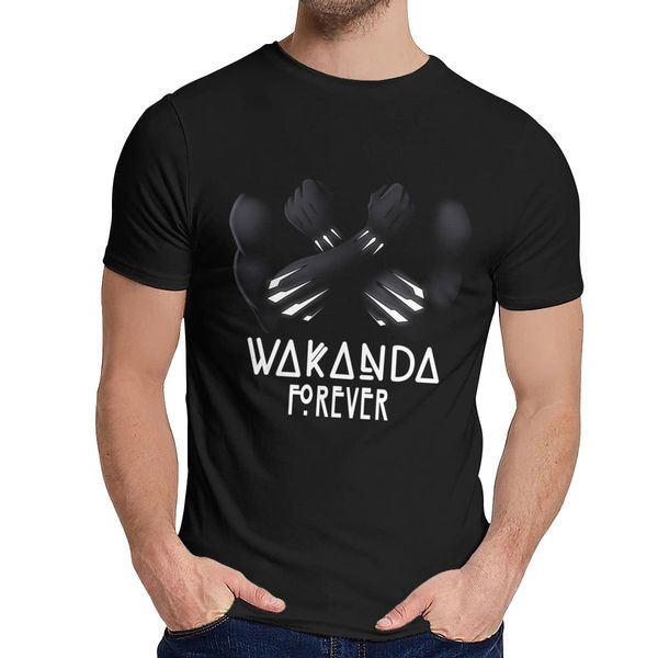 

wakanda forever black panther t shirt crewneck 3d print male cotton big size camiseta