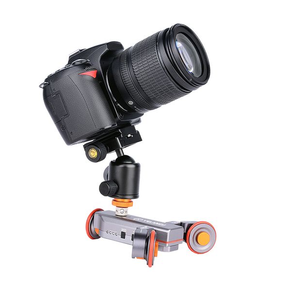 

autodolly electric rolling slider running on desk, motorized pulley car with wireless remote, for dlsr camera, video camcorder, mobile
