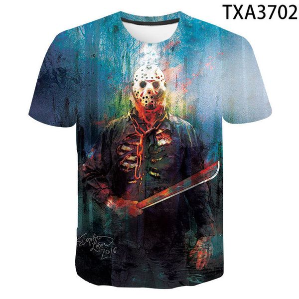 

and new friday the 13th clothing wild street trend 3d print shirts plus size graphic horror men clothing
