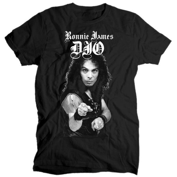

ronnie james dio v2 memorial black t shirt cotton 2020 tee