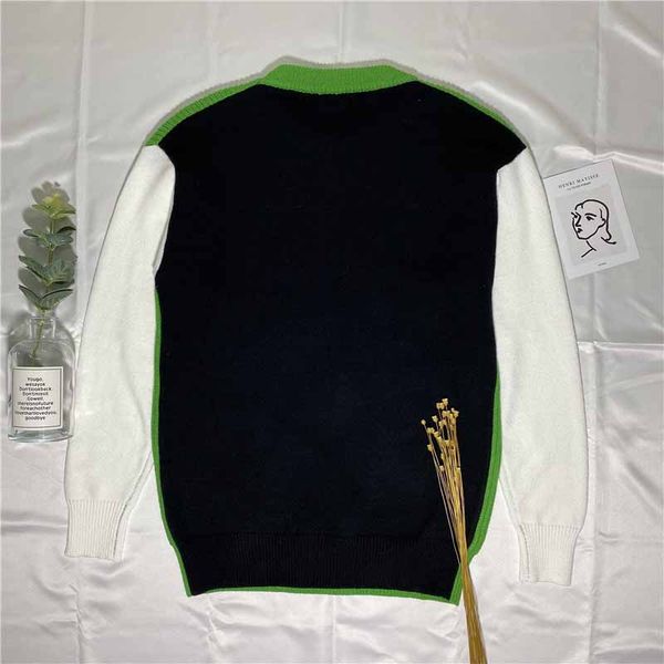 

autumn winter fashion new men sweaters male letter embroidery crew neck sweater mens panelled contrast color sweatershirt size s-2xl, White;black