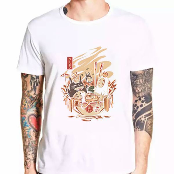 

totoro spirit away t shirt kawaii miyazaki hayao cartoon studio ghibli japanese anime tshirt gothic anime t-shirt o-neck