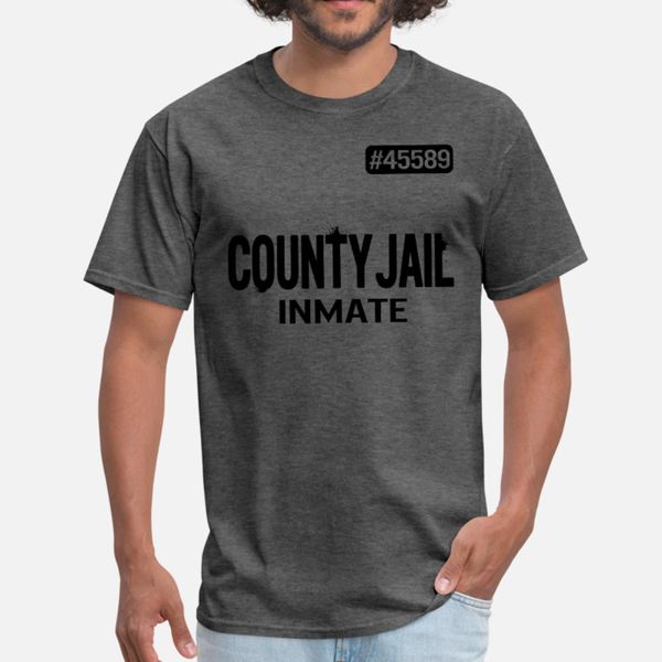 

halloween county jail inmate 45589 45589 t shirt men crazy cotton round neck outfit crazy new style spring autumn family shirt