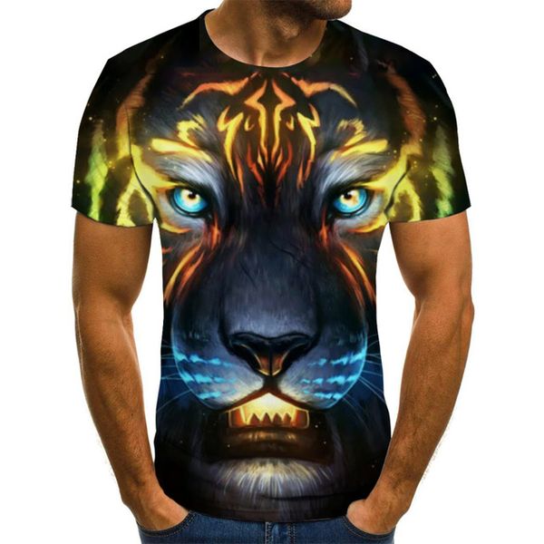 

men t -shirt new wolf print 3d men novelty animal male summer 3d print shirts graphic horror hippie men clothing