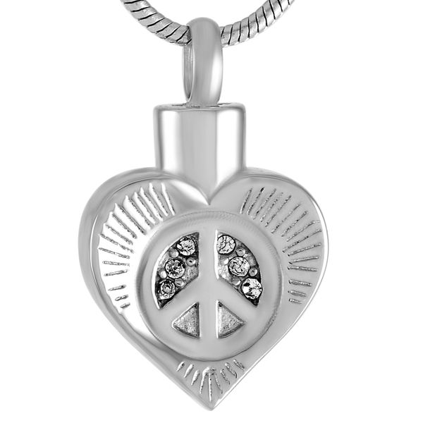 

cremation urn pendant necklace for memorial ashes human keepsake jewelry wholesale or retail 316l stainless steel heart, Silver