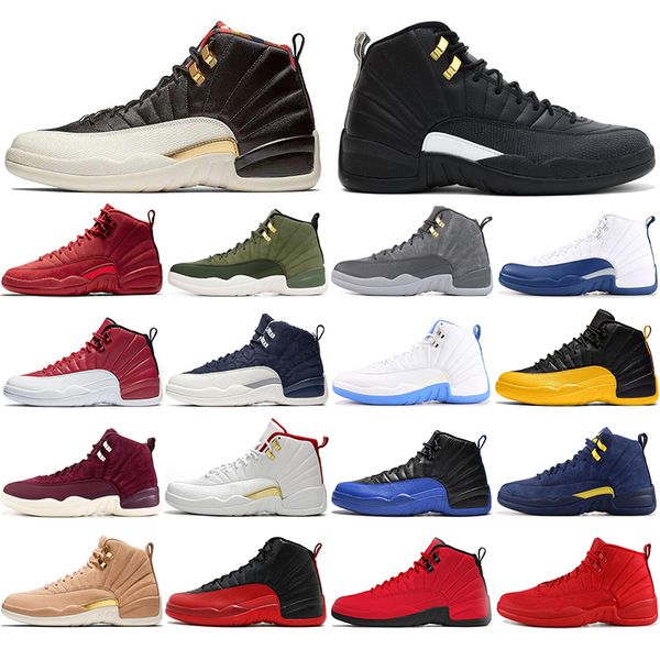 

2020 jumpman 12s mens basketball shoes fiba winterized university blue flu game the master athletic men trainers 12 sports sneakers 40-47