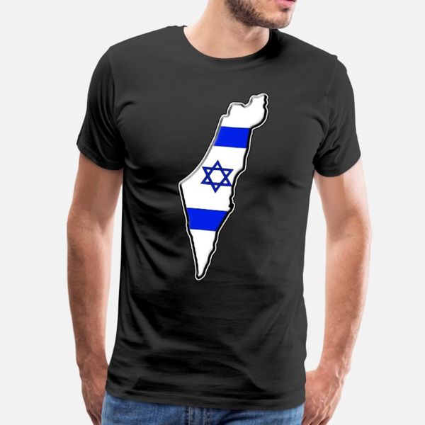 

israel flag map t shirt men designing 100% cotton euro size s-3xl slim gift comical summer normal shirt