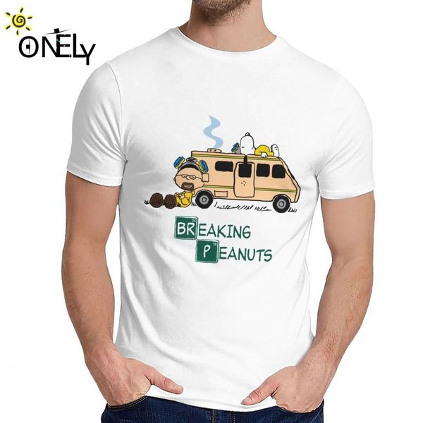 

leisure man t shirt breaking peanuts great funny classic round neck cartoon design la camiseta