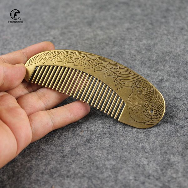 

party favor valentine's day gift brass copper phoenix fine-tooth hairdressing combs tangled straight hair comb care styling tool girlfr