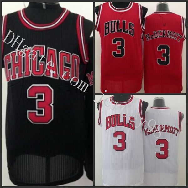 

chicago bulls men #3 doug mcdermott black classics nba soul swingman throwback jersey