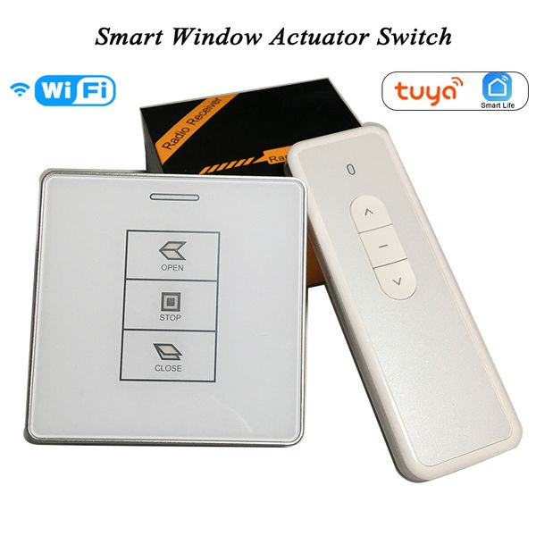 

dc24v 220v tuya window curtain switch wifi 433mhz rf remote control window actuator switch