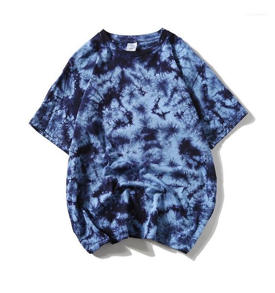 

mens конструктора tshirts losse tie dye crew neck hip hop style tops casual женская мужская одежда лето, White;black