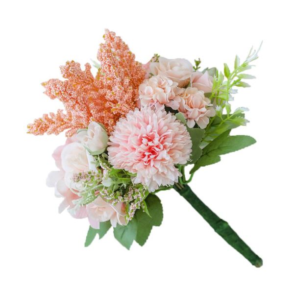 

artificial rose peony bouquet simulation roses bud p props bride wedding holding flowers home decoration