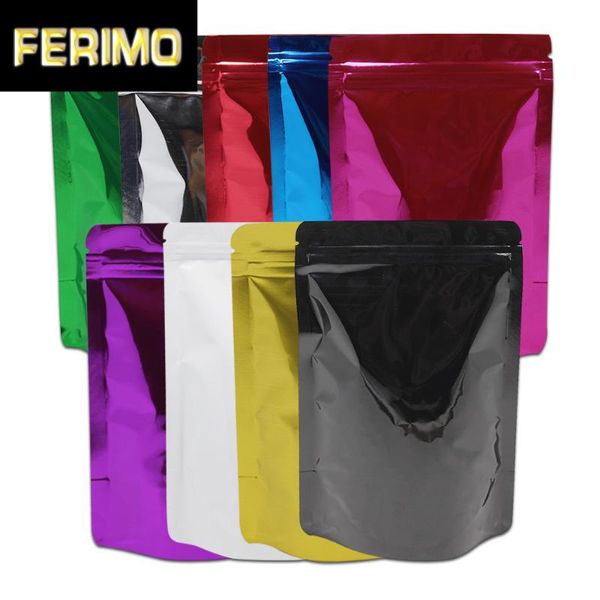 

storage bags wholesale colorful stand up aluminum foil bag self sealing recycle coffee snack candy biscuits packaging pouch