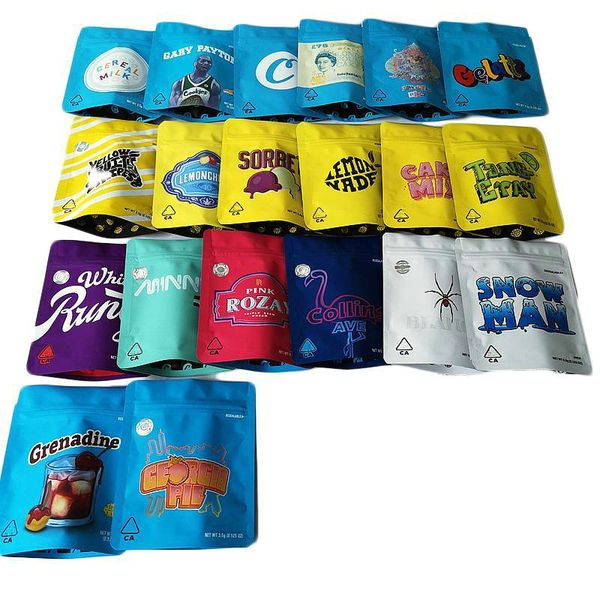 

100 smellproof runtz ziplock mylar bags labels holographic heatseal 35g stickers pink authenticity pack and with resealable bags miwrh