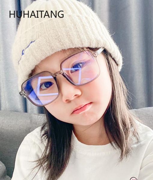 

huhaitang new style children's box anti-blueray plain mirror baby rice paste nail eyeglasses, White;black