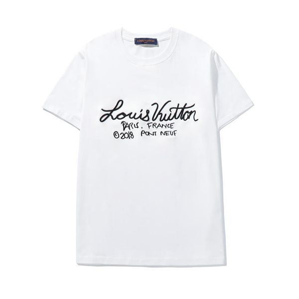 

20ss fds summer men new street trend printing short sleeve letters retro t-shirt men's round neck fashion cotton casual slim t-shirt, White;black