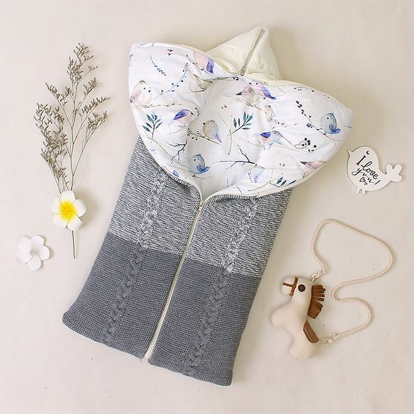 

детские спальных мешка для новорожденных детской коляски sleepsacks зима теплого сна сумка envelope открытого пеленального wrap трикотажного, Blue;red