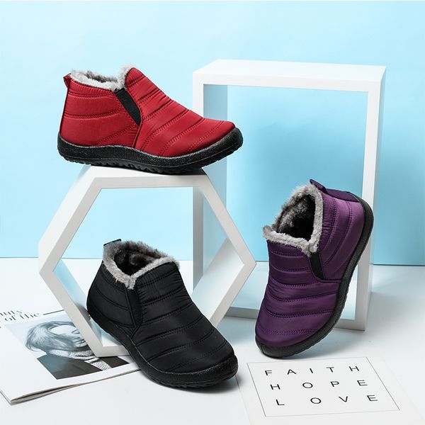 

trade explosion l winter insulated cotton-padded shoes soft waterproof old shoes manual snow boots for men and women, Black