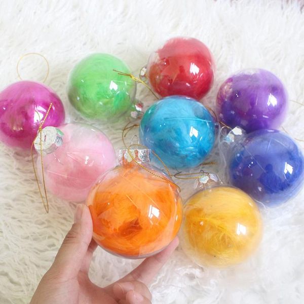 

party decoration plastic clear christmas balls hanging ball bauble candy ornament xmas tree outdoor decor decorations merry gifts 8cm