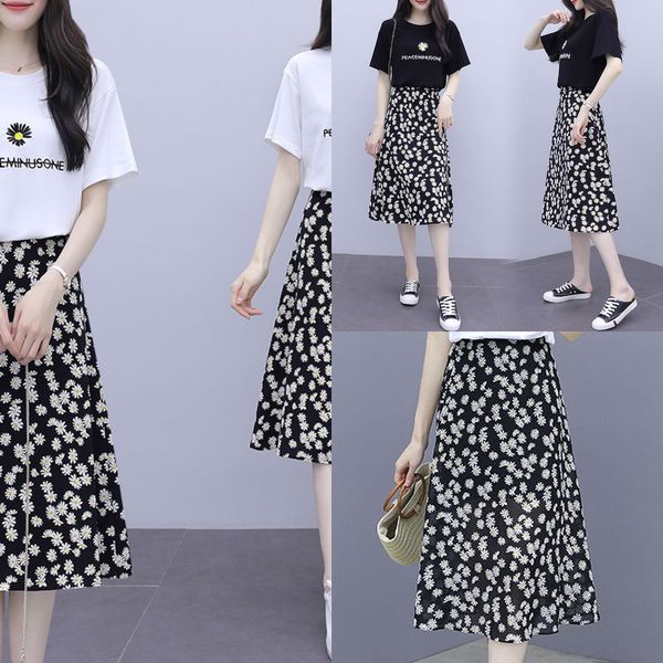 

floral chiffon dress for women 2020 new summer clothing online red foreign air age-reducing fairy super suit skirt suit skirt fairy mori ri5, Gray