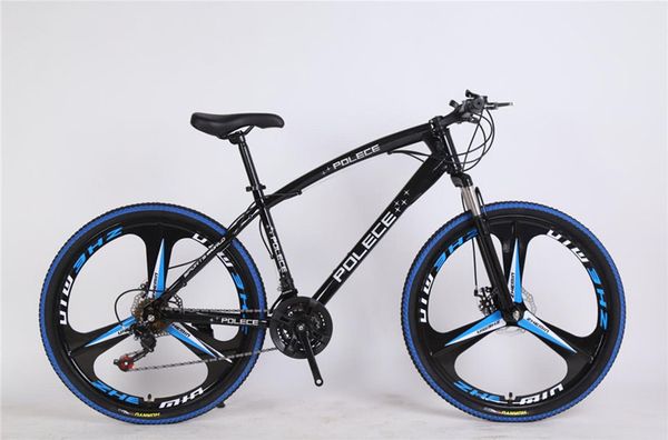 

20ss black and blue new python special-shaped mountain bike 26 inch * 17 inch one wheel double disc brake export car custom brand