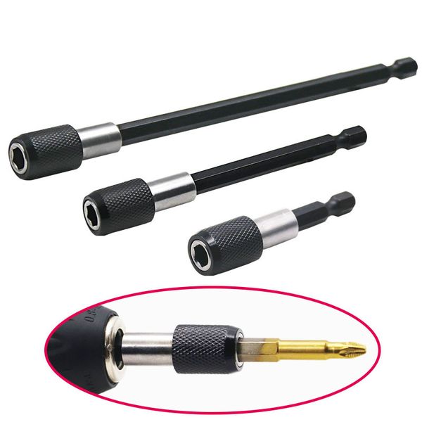 

3pcs/set 1/4 inch quick hex shank release magnetic electric screwdriver extension bit holder 60 100 150mm extension rod tools