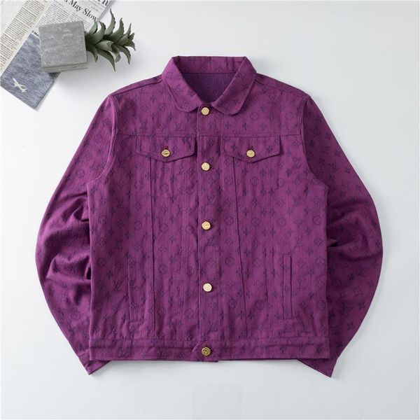 

fashion stylist jacket new jacquard denim jackets men and women brand jackets denim, Black;brown