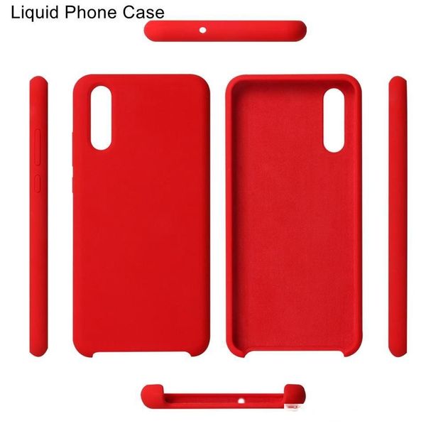 

for huawei p20 lite liquid silicone case phone soft bumper shockproof cover with retail packing dhl