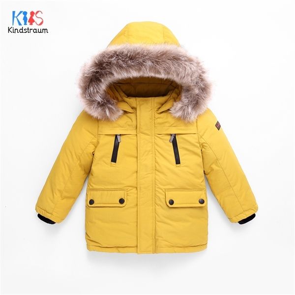 

2020 children's winter duck jackets for boys fur collar warm kids girls down outerwear coat 4-12t dc202 c0924, Blue;gray