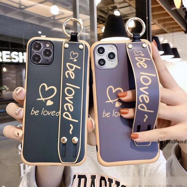 

be loved wristband phone case for iphone 11 pro max xs max xr x silicone handbag cases for iphone 8 6 6s 7 plus love bag lanyard cover