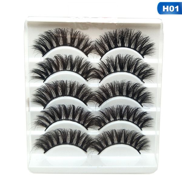 

5pairs 3d mink hair false eyelashes natural/thick long eye lashes wispy makeup beauty extension tools