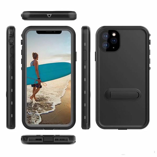 

redpepper dot for iphone11 pro max 6.5 inch waterproof defender phone case with bracket shockproof protective case for iphone11 pure color