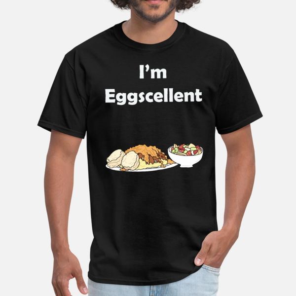 

eggscellent t shirt men customized tee shirt round neck clothing graphic comical spring slim shirt