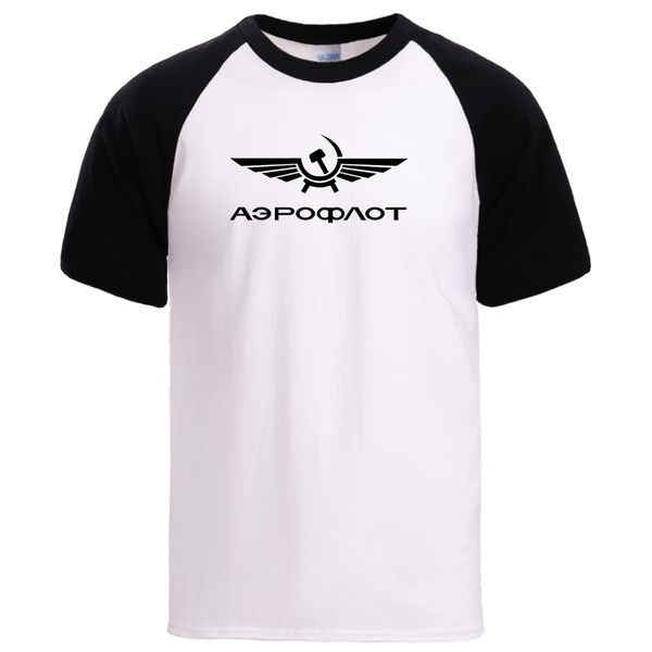 

aeroflot cccp civil aviation ussr russia airforce man short sleeve tshirt 2020 man summer 100% cotton pullovers tee