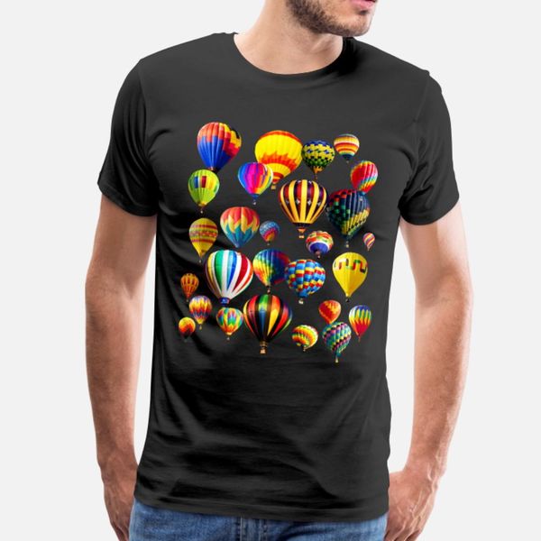 

cute air balloon ride vacation aviation t shirt men customized tee shirt round neck solid color sunlight funny summer standard shirt