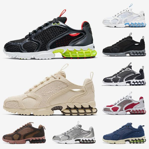 

nik 2020 fashion stussys women mens running shoes zoom spiridon cage 2 lemon venon sand triple white black air trainers sneakers zapatos