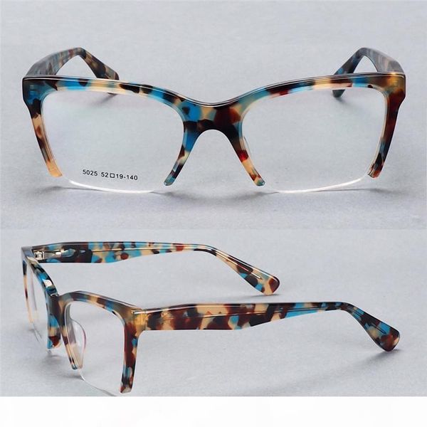 

brand design new fashion half rim acetate progressive multi-focal lens frame goggle see near far retro reading eyeglasses, White;black