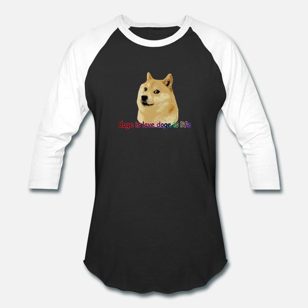 

doge is love t shirt men create tee shirt round collar normal graphic funny casual summer family shirt