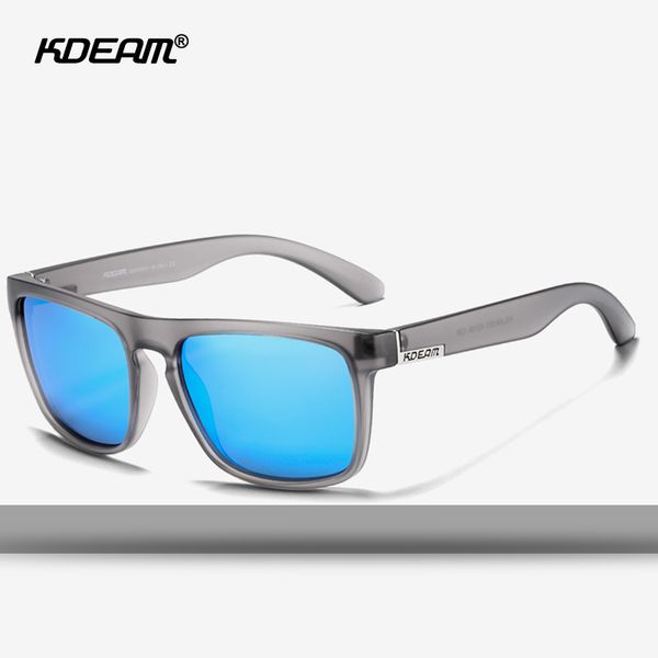 

kdeam fashion square polarized sunglasses men classic design mirror driving sunglass male uv400 travel sun glasses for men ce, White;black