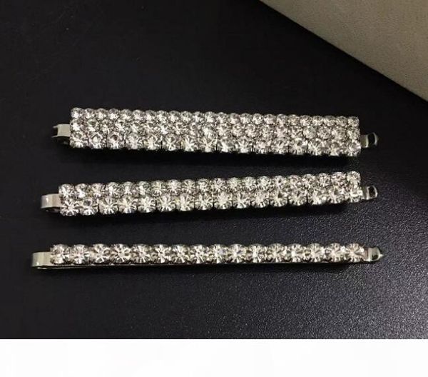 

fashion luxury crystal hair clip jewelry for women wedding party gift hair clips with cz diamond nice hair pin for girl 3pcs set, Golden;silver