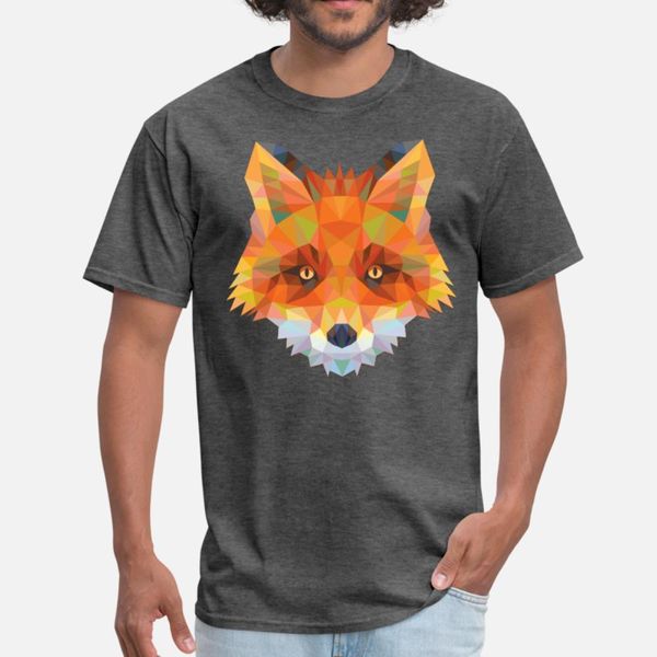 

polygonal fox тенниски мужчина печать хлопок o шеи уникальной смазливая комфортная лето стиль письмо рубашка