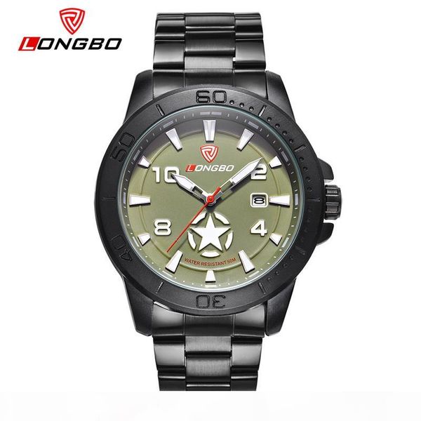 

longbo luxury men army star sports canvas leather quartz watches for men leisure clock simple watch relogio masculino 80217, Slivery;brown