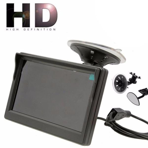 

5 inch car monitor tft lcd 5" hd digital 16:9 800*480 screen 2 way video input for reverse rear view camera dvd vcd car dvr