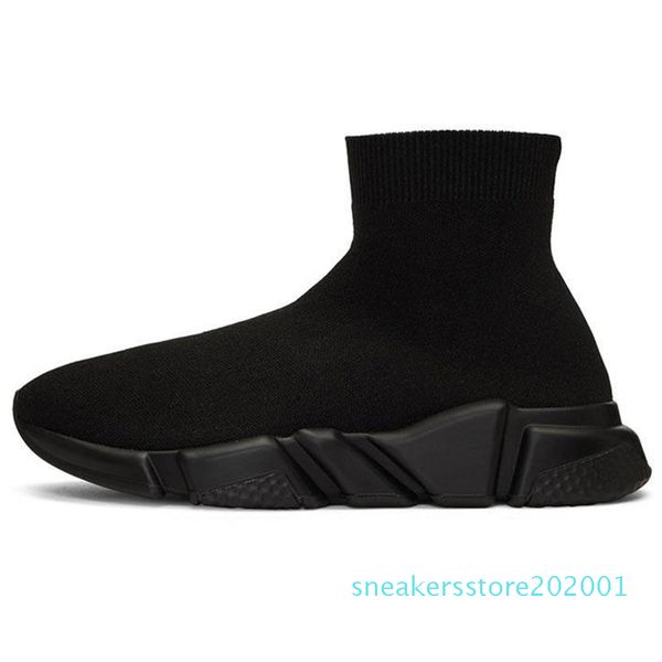

2020 fashion designer sock shoes speed trainer womens mens casual shoes tripler etoile vintage sneakers socks luxury platform trainers s01, Black