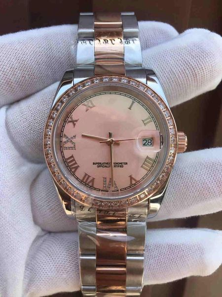

the 36mm women's bezel price new luxury watch steel watches mechanical lowest women's stainless automatic diamond watches tuxte, Slivery;brown