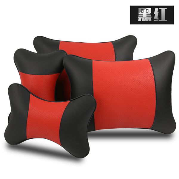 

seat cushions kkysyelva leather car headrest pillow neck pillows lumbar support for office chair waist back styling