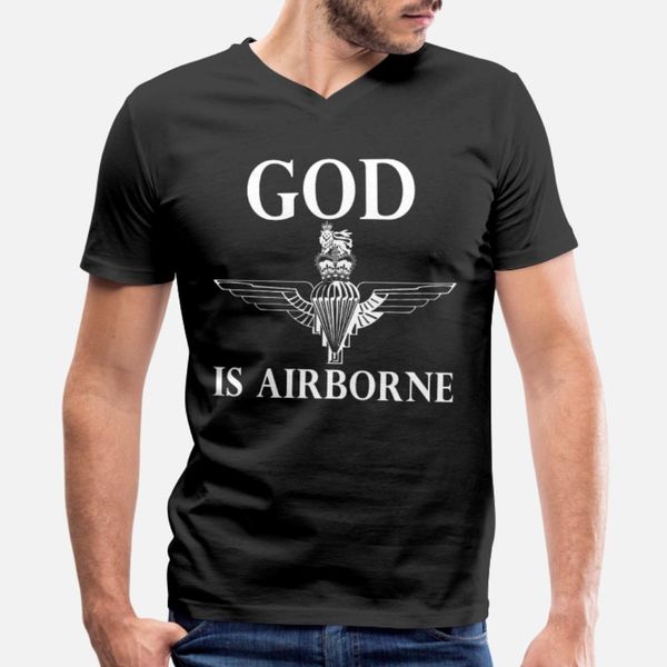 

royal marines god is airborne t shirt men designer tee shirt round collar family crazy new style summer standard shirt